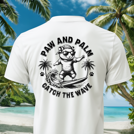 Paw and Palm surfing hamster