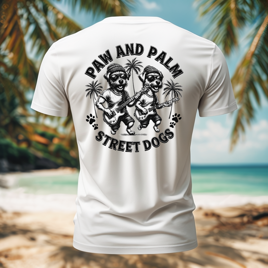 Paw and Palm street dogs t-shirt