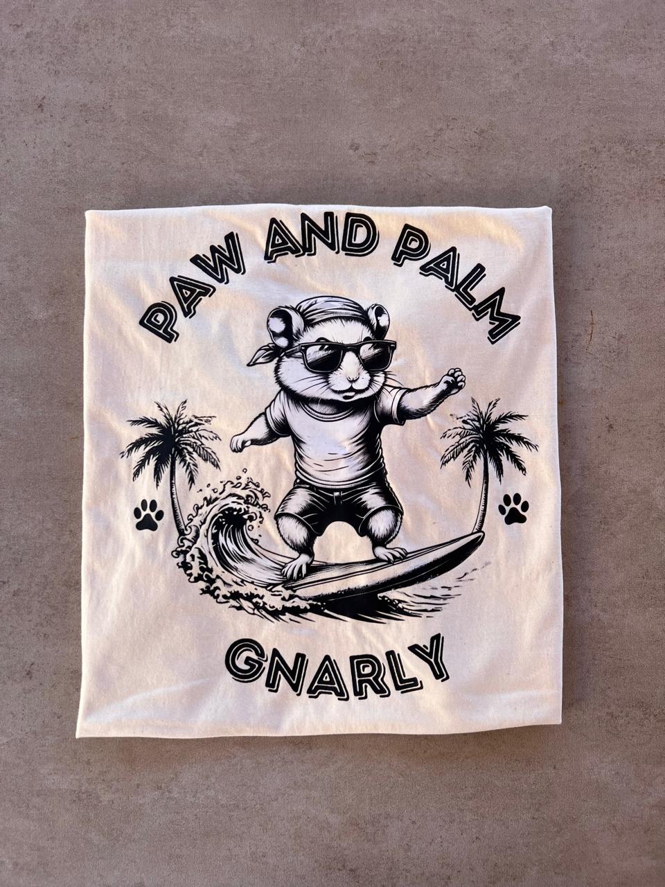 Paw and Palm surfing hamster