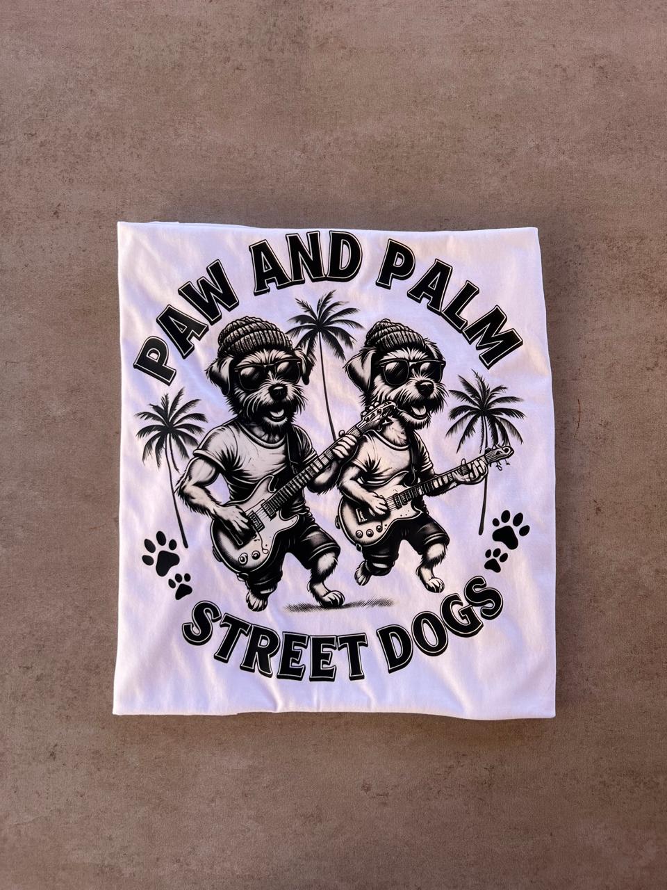 Paw and Palm street dogs t-shirt